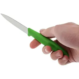 Ніж Victorinox серрейторне лезо 8.5 см нержавіюча сталь універсальний зелений - мініатюра 4