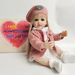 Реалістична Кукла Реборн 55 см повністю вінілова Doll Reborn Baby К0100307 - мініатюра 7