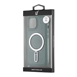 Чохол Jinduka Leather Ringo iPhone 15 Green - мініатюра 2
