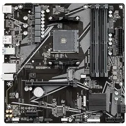 Материнська плата Gigabyte AM4 (B550) B550M K, B550, 4xDDR4, Int.Video(CPU), 4xSATA3, 2xM.2, 1xPCI-E 16x 4.0, 1xPCI-E 1x 3.0, ALC887, 6xUSB3.2/6xUSB2.0, HDMI/DP, MicroATX