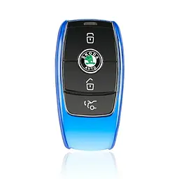 Наклейка з логотипом Skoda №2 для автоключів d=15 мм Пластикова об'ємна (Завод) - мініатюра 3