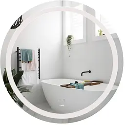 Дзеркало Lidz Aria (AR1) кругле з LED-підсвічуванням Touch, антизапотіванням, диммером, регулюванням яскравості LD78LR800