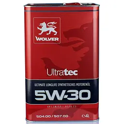 Моторна олива Wolver Ultratec 5W-30, 504/507. C3 API SN/CF 4л (4260360940934)