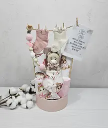 Букет з пелюшок для немовлят A.L.Babybox Маленькая балерина 11 од. Рожевий (BU 25982613)