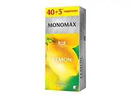 Чай пакетований чорний Мономах 45 пакетиків LEMON /п х 1,5 г