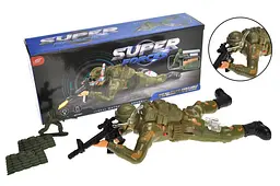 Ігрова фігурка солдат, що повзає, Super Forces на батарейках, 2 кольори, в коробці HD9315 р.33х14,5х8см