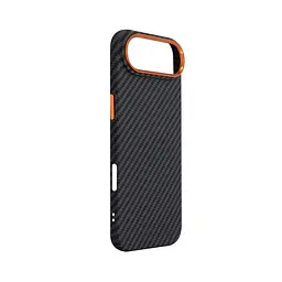 Карбоновый чехол для Apple iPhone 17 Air, LikeCarbon2 SE MagCase, черный, тонкий защитный чехол-панель из поликарбоната с магнитами N52, MagSafe, противоударный, совместим с беспроводной зарядкой, приподнятые края для защиты камеры, ArmorStandart (ARM89155) - мініатюра 3