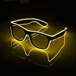 Окуляри світлодіодні Leds прозорі El Neon ray yellow неонові