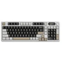 Клавіатура бездротова Attack Shark X98 Pro, Cheese White, Bluetooth 5.0 / 2.4GHz USB / Type-C, механічна (перемикачі Linear Blueberry), RGB підсвічування, 1.5" LCD дисплей, 99 кнопок, акумулятор 4000 mAh, EN/UA (AS-6972792470559-CW-UA)