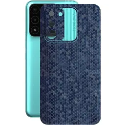 Защитная пленка StatusSKIN для Tecno Spark 8c Корпус Винил Соты синие