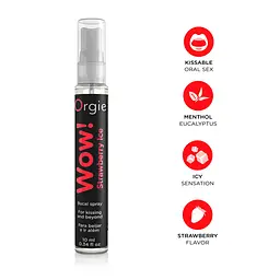Спрей для орального сексу Orgie – Wow! Strawberry Ice (10 мл) з охолоджувальним ефектом - мініатюра 3