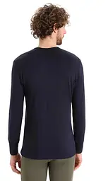 Термокофта Icebreaker 200 Oasis LS Crewe Ski Stripes Men M Midnight (1052-IB0 A56 HU401 M) - мініатюра 3