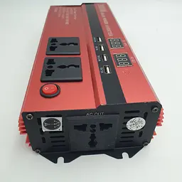 Автоінвертор 12 V-220 V перетворювач напруги 2000 W на виході 3 розетки та 4 USB-порти UKC AC/DC - мініатюра 5