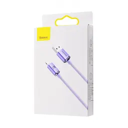 Кабель Baseus Crystal Shine Series Fast Charging Lightning 2.4A (2m) purple (CAJY000105) - мініатюра 8