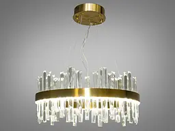Люстра стельова LED Diasha 836/500BR 105W, 5775 лм, бронза, для вітальні, регульована висота, кришталь - мініатюра 3
