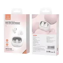 Бездротова стерео гарнітура Usams US-TD22 TWS Earbuds - TD Series BT5.3, 30mAh, 230mAh, 4h, white - мініатюра 4