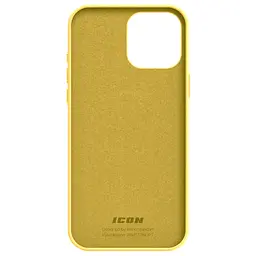 Силиконовый чехол для Apple iPhone 15 Pro Max, ICON2 Case, желтый, противоударный, панель, защита всего корпуса, матовая поверхность Soft Touch, выступает над дисплеем, совместим с защитными стеклами и пленками, с микрофиброй, ArmorStandart (ARM77003) - мініатюра 2