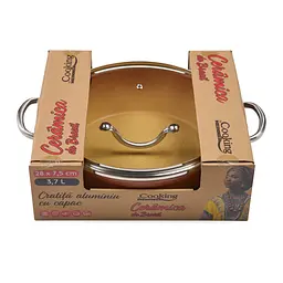 Каструля низька Heinner Ceramica Do Brazil, зі скляною кришкою, 28 см, 3,7 л (HR-BET-ERH28C) - мініатюра 4