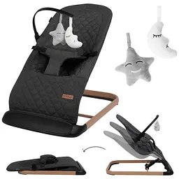 Крісло-гойдалка Kidwell Laro Black/Wooden - мініатюра 4