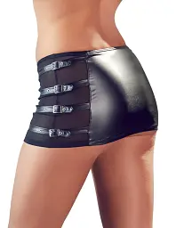 Міні-спідниця Cottelli Party Skirt Buckles, L (чорний) - мініатюра 3
