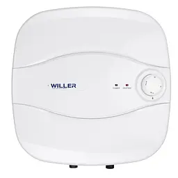 Водонагрівач WILLER Optima Mini, 1500 Вт, "мокрий" ТЕН, 10 л, квадратний, вертикальний, над мийкою, білий (PA10R)