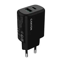 Зарядний пристрій Canyon OnCharge 200 20W 1xPD 1xQC EU Black (CNE-CHA200-31) - мініатюра 6