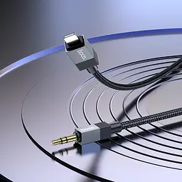 Кабель Hoco UPA32A Lightning to Jack 3.5 1 м чорний - мініатюра 2