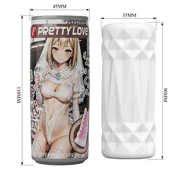 Мастурбатор Pretty Love Pop-Top Can Masturbator White - мініатюра 8