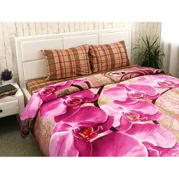 Комплект постельного белья сатин набивной Руно 20-1315 Fuchsia евро сиреневый