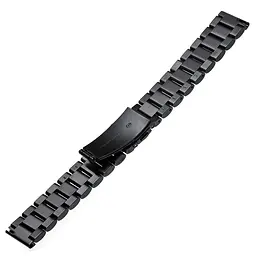 Ремінець сталевий BeWatch 20 мм для Amazfit GTR 42мм/GTS BIP lite Чорний (1110401) - мініатюра 2