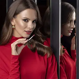 Рідка помада для губ Eveline Cosmetics Variete Satin Matt Lip 01 Caramel Cake 4,5 мл - мініатюра 7
