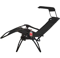 Розкладне садове крісло шезлонг DMS GLS-120B Black - мініатюра 2