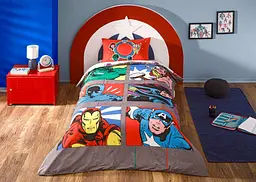 Комплект постільної білизни Disney Avengers Face to Face 1,5-спальний Tac pbe0041303