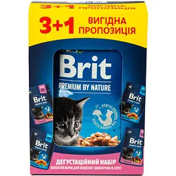 Набір вологих кормів для кошенят Brit Premium курка з рибою 4 шт. х 100 г - мініатюра 2