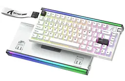 Клавіатура Attack Shark R85 RGB HE Magnetic Purple Mandrel Switches (AS-6972792472522-SW-UA) Starry White (G-000004479) - мініатюра 2