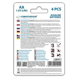 Батарейка Esperanza AA LR6 Alkaline х 4 (EZB101) - мініатюра 3