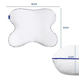 Подушка ортопедична MEMORY FOAM ТМ IDEIA 58х50х12см МЕТЕЛИК 8-35537 - мініатюра 6