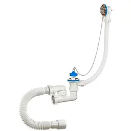 Сифон для ванни WATERSTAL регульов. з пер.,з гнучк. труб. А 80089