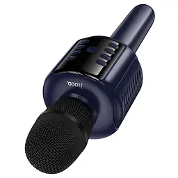 Портативна колонка-мікрофон HOCO L24 Shine karaoke microphone, 5W, Синій - мініатюра 3