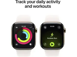 Смарт-годинник Apple Watch Series 11 GPS + Cellular 42mm Gold Titanium Case w. Light Blush Sport Band - S/M (MF8W4) - мініатюра 5