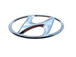 Емблема Hyundai Хюндай Хром 195х96мм ВЕЛИКА пластик (на скотчі)