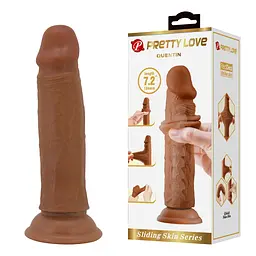 Фалоімітатор PRETTY LOVE QUENTIN 7.2(184mm) Sliding Skin Series TPR, Suction base Bendable PRETTY LOVE BW-008126LP 103598