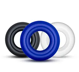 Набір ерекційних кілець Lovetoy Power Plus Cock Ring Series Triple Donut 3 шт. мульти - мініатюра 2