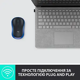 Мишка Logitech M185 Black/Blue L910-002239 - мініатюра 8