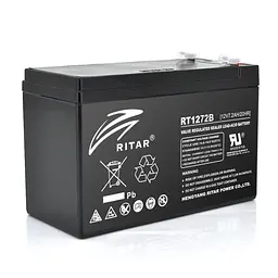 Акумуляторна батарея Ritar RT1272B AGM 12V 7.2Ah Black Case
