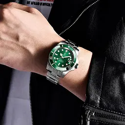 Чоловічий наручний годинник PD-1661 Silver-Green Pagani Design acs0031147 - мініатюра 8