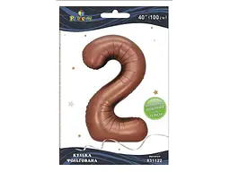 Кулька фольгована цифра PELICAN 40 (100 см) 1 2 коричнева