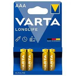 Батарейка Varta AAA Longlife LR03 * 4 (04103101414)