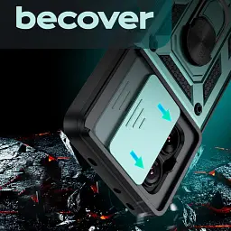 Панель BeCover Military для Xiaomi 13T/13T Pro Dark Green (710559) - мініатюра 3