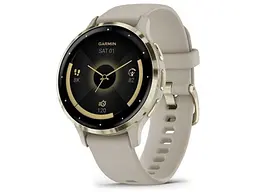 Смарт-годинник Garmin Venu 3s Soft Gold Stainless Steel Bezel with French Gray Case and Silicone Band (010-02785-52)